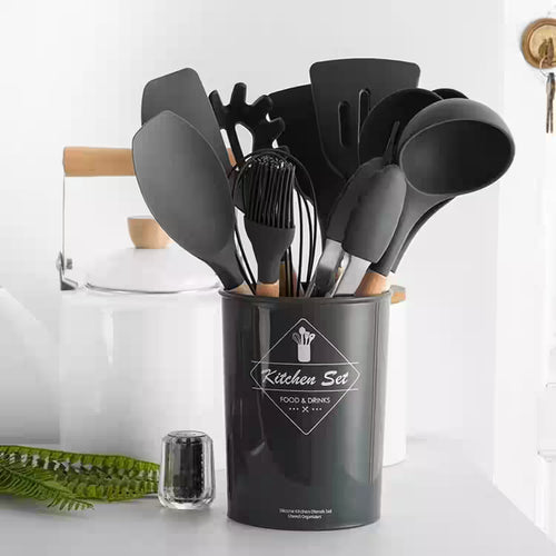 CocinaFácil™ — Set de Utensilios de Silicona Antiadherentes